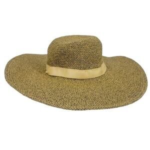 Nordstrom Woven Straw Summer Sun Beach Ribbon Detail Hat One Size